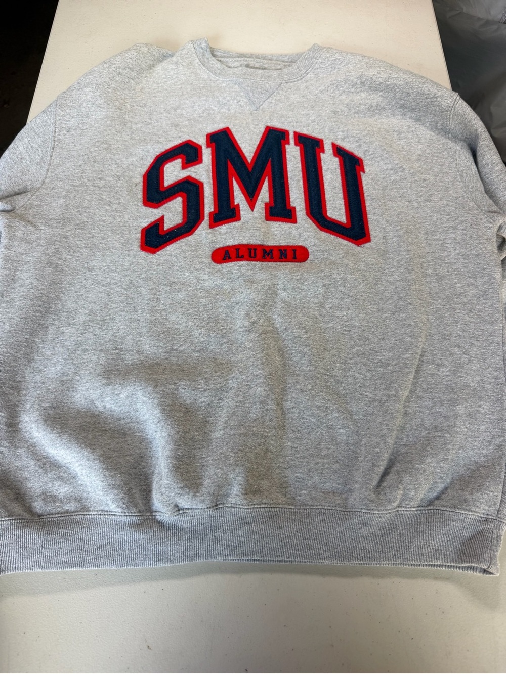 Gear For Sports Gray SMU Alumni Crewneck with Red & Navy Lettering